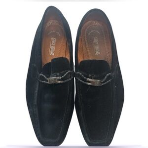 Stacy Adams Men's Paragon Moc Toe Bit Black Slip-On Loafers